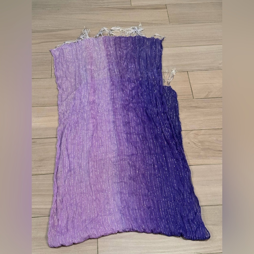 Purple Ombre glitter  Scarf Shaw no stains or callouts